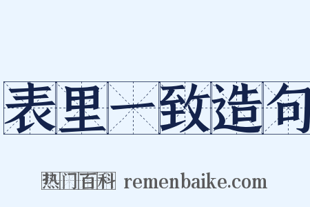 表里一致造句是什么意思的图片